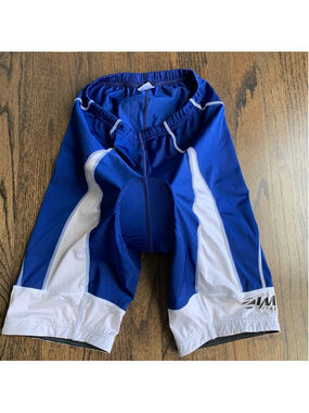Zimco Cycle Wear Men's Blue White Padded Cycling Shorts Biking Shorts Size XL